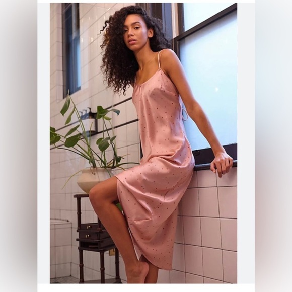 FREE PEOPLE Intimately free pink rose mauve Easy To Love Slip‎ dress size small - Picture 5 of 5
